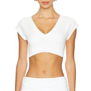 NWT Free People Movement Mainstream Baby Tee Bra in White
